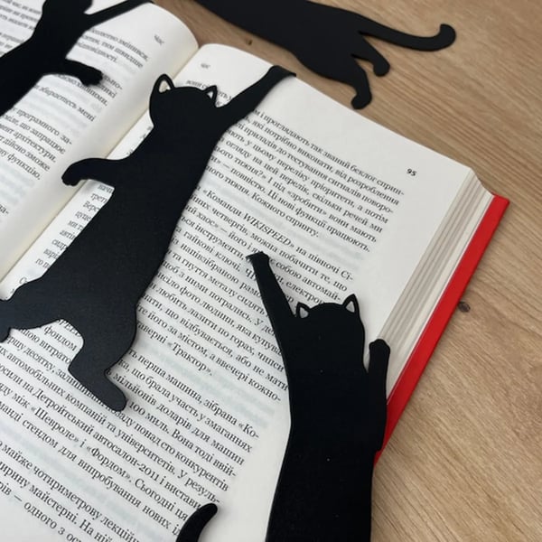 🏆Flash Sale⚡ 50K+ SOLD! 🔥😹5Pcs Metal Cat bookmark