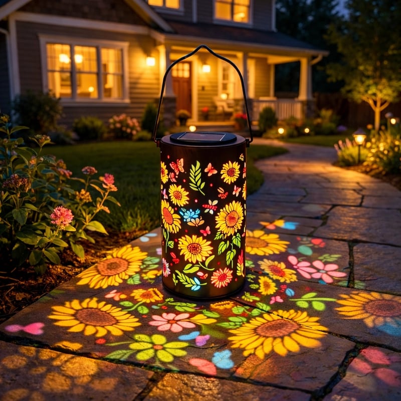 🔥HOT SALE 49% OFF-🌞Colorful Sunflower Glow Solar Garden Lantern