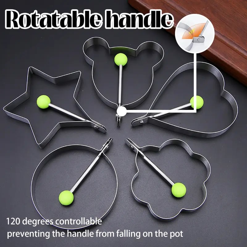 5 Counts Set Fried Egg Rings Molds, Multifunctional Breakfast Tool