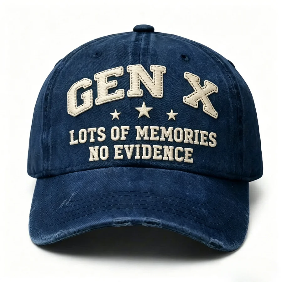 Gen X Lots Of Memories No Evidence Embroidery Cap