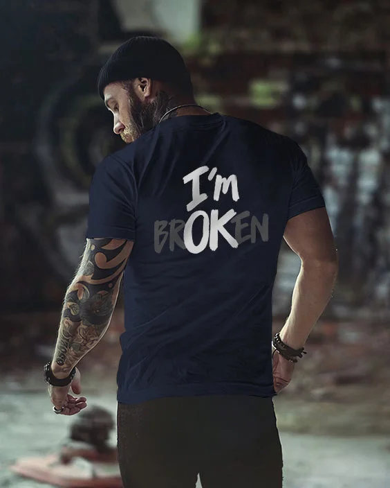 I'm Broken Men's Fun Monogram T-shirt $22.98 $36.98 - $14.00