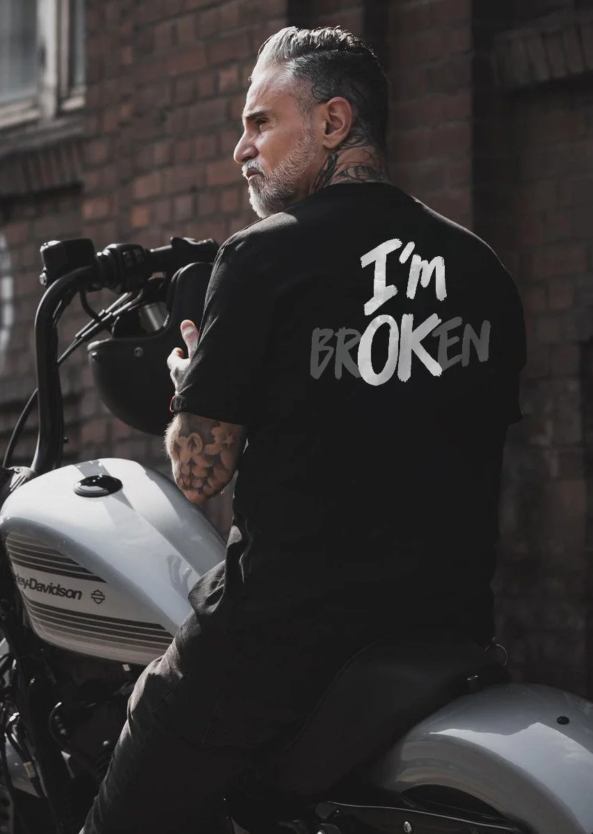I'm Broken Men's Fun Monogram T-shirt $22.98 $36.98 - $14.00