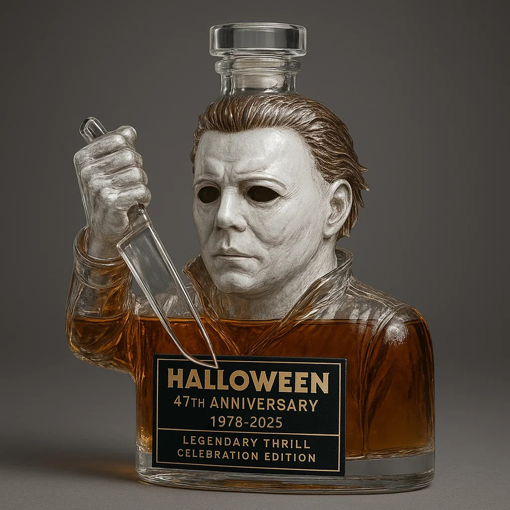 Halloween Michael Myers 47th Anniversary Limited Edition Whiskey Bottle