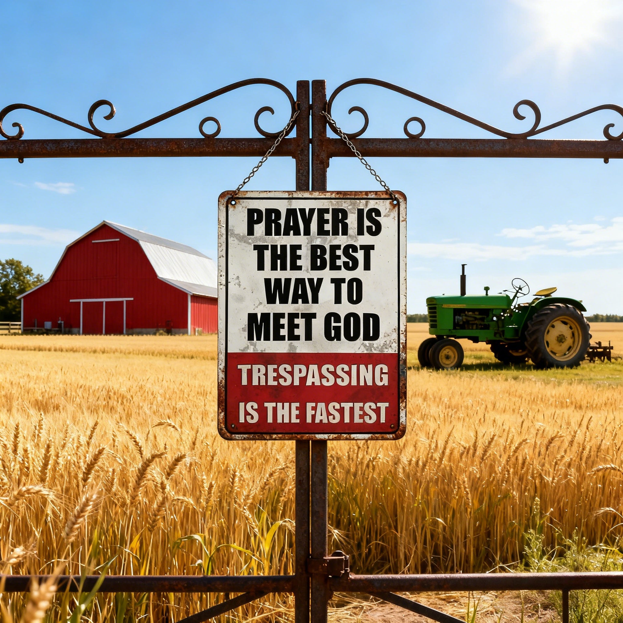 🏆Last Day Promo:49% OFF 🎖️Retro Iron Prayer & Trespassing Wall Plaque