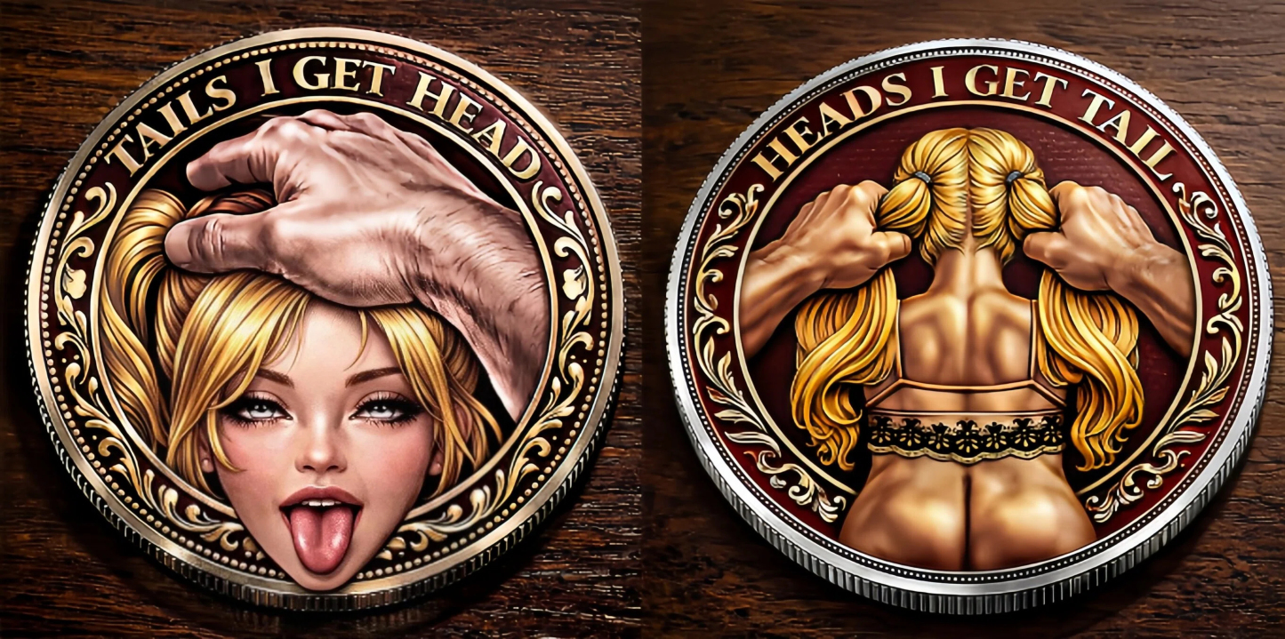 🌹The Ultimate Adult Decision Coin – Heads I Get Tail / Tails I Get Head