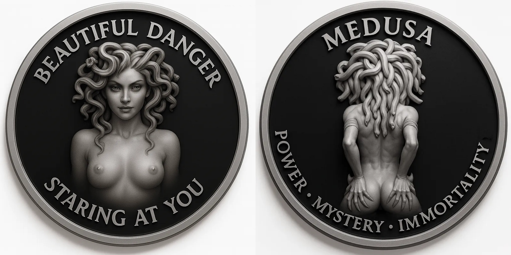 Medusa Beautiful and Dangerous Challenge Coin
