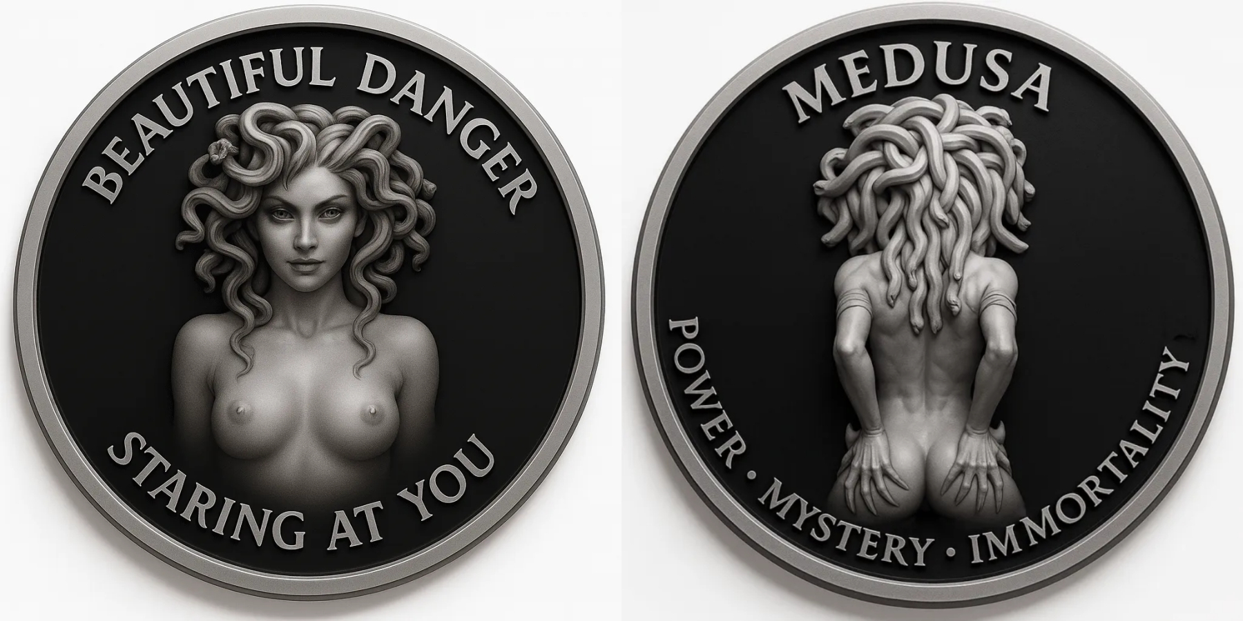 Medusa Beautiful and Dangerous Challenge Coin