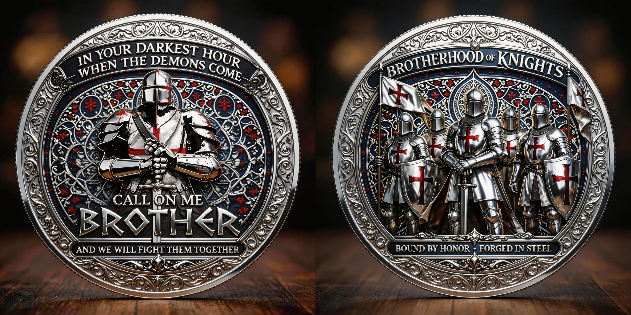 ⚡️Last Day 60% OFF - Brotherhood of Knights Commemorative Coin ⚔️🛡️