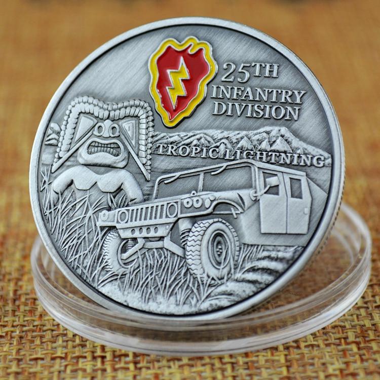 25th Infantry Division Vintage Silver Commemorative Coin