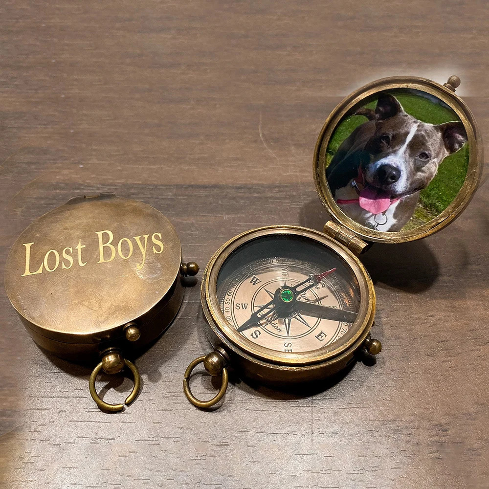 Customizable Vintage Compass Pocket Watch