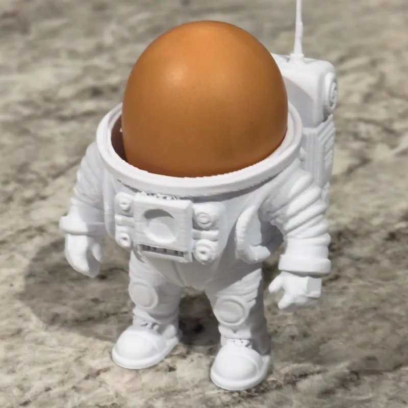 Astronaut egg holder
