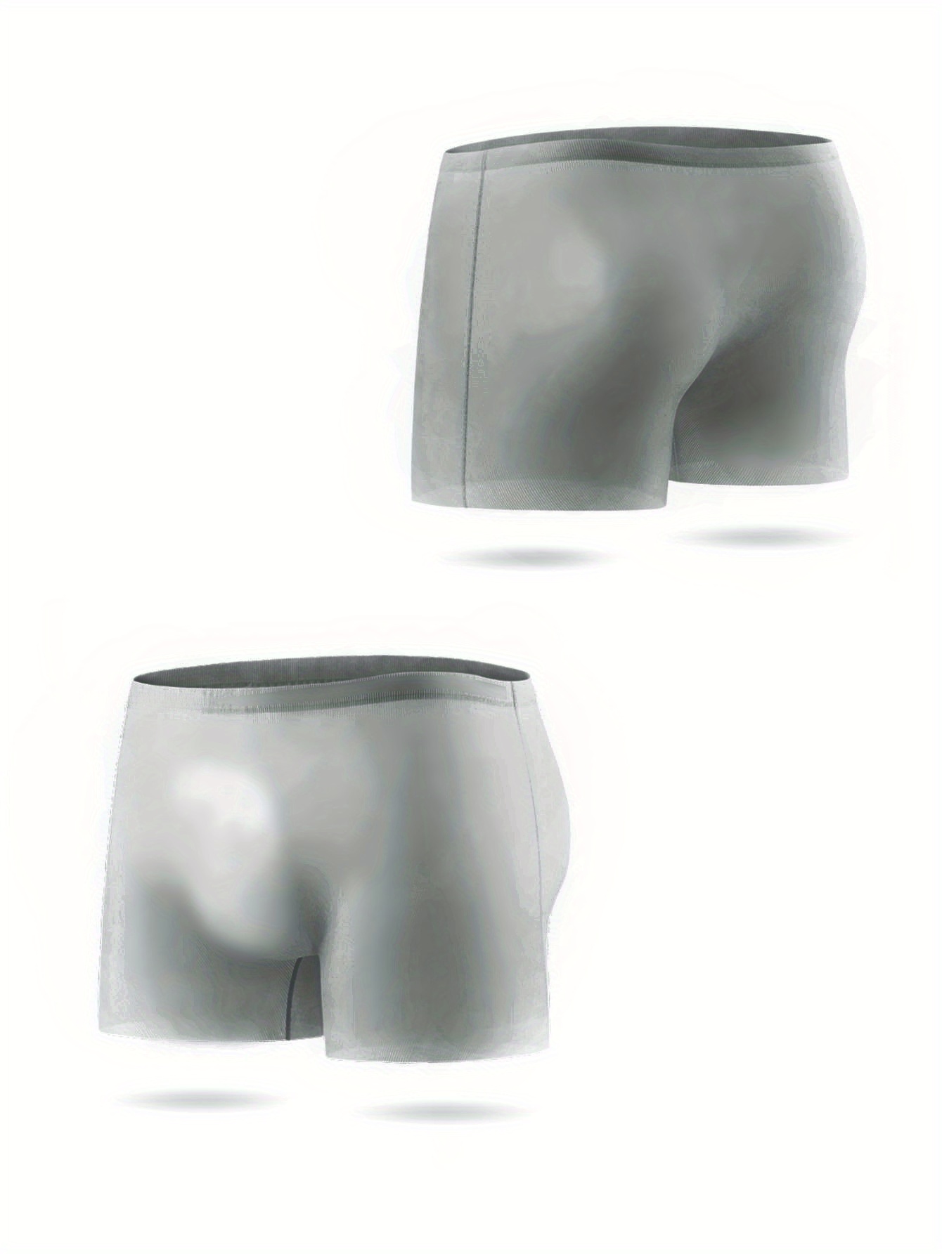 6pcs-Men's Ice Silky Boxers Breathable Stretch Plus Size Underwear