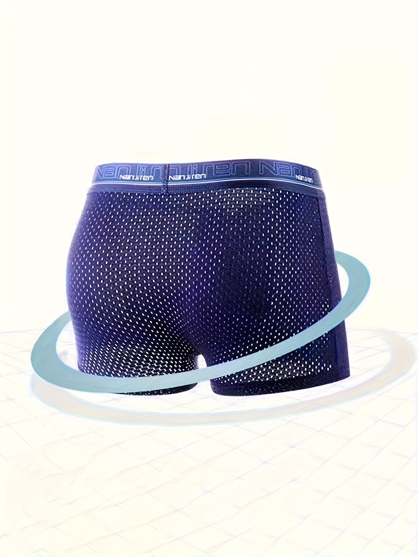 4pcs Men's Ice Silky Fiber Fabric Underwear, Ultra-Thin Boxer Briefs