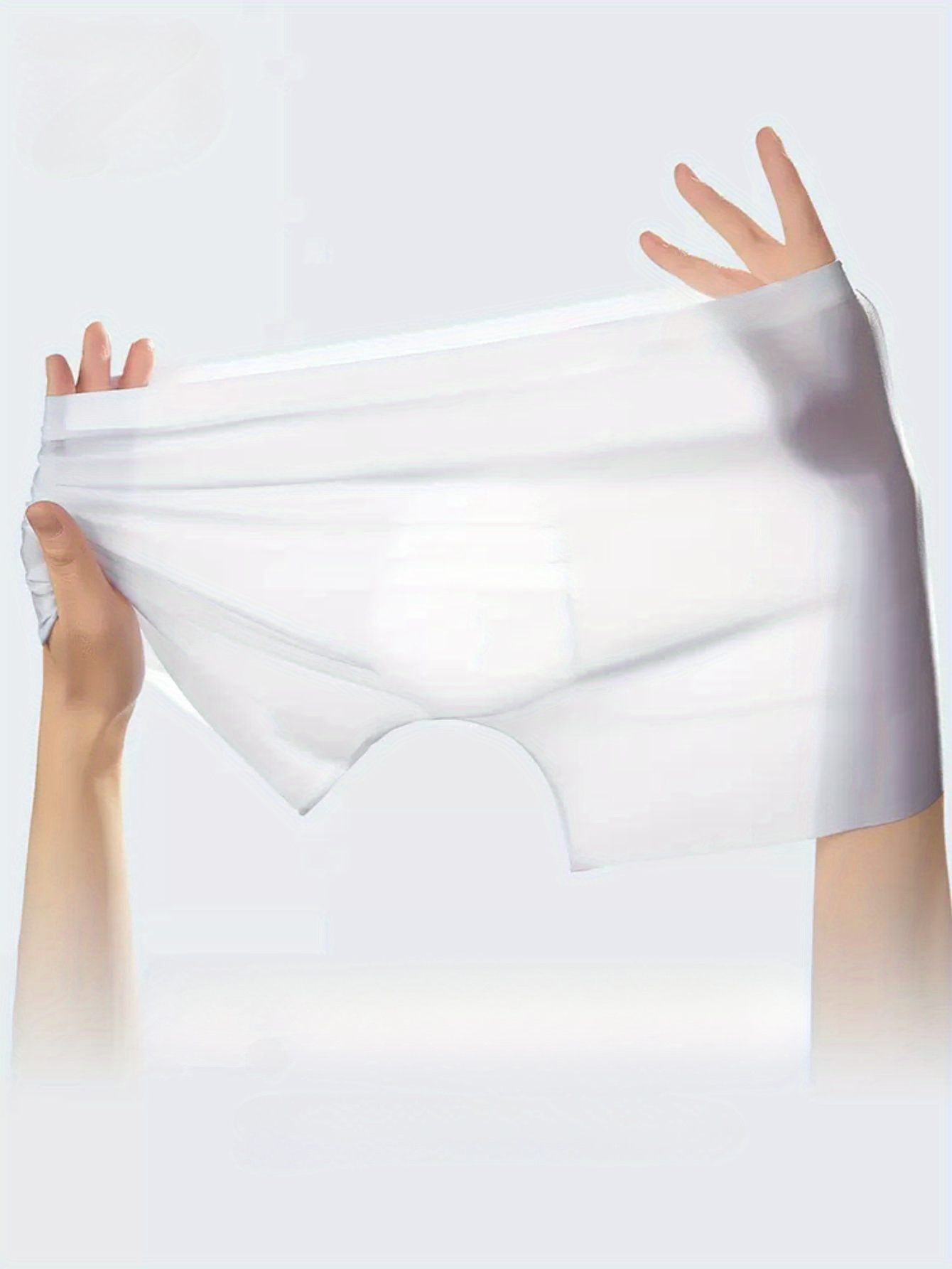 6pcs-Men's Ice Silky Boxers Breathable Stretch Plus Size Underwear
