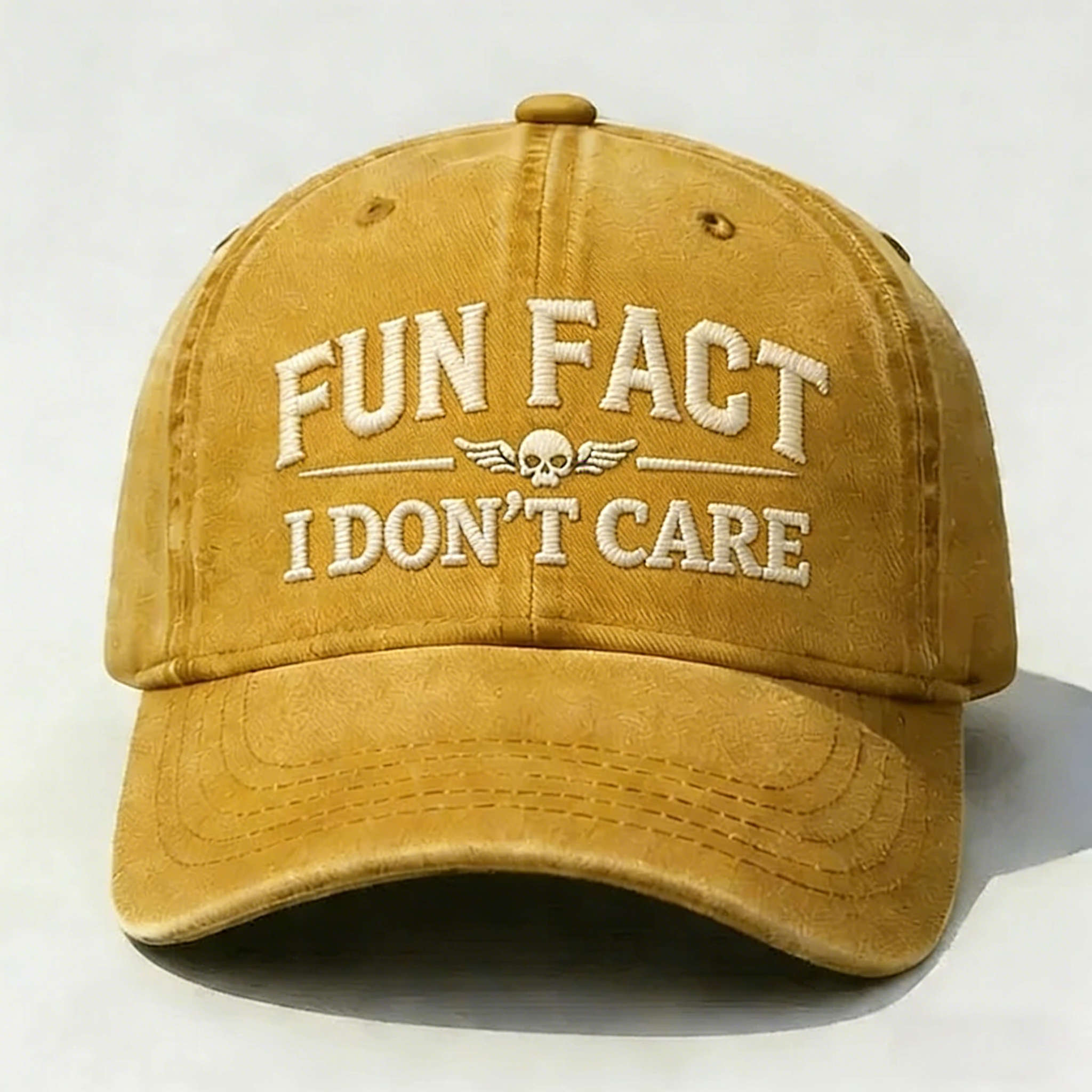 Fun Fact I Don't Care Embroidery Cap