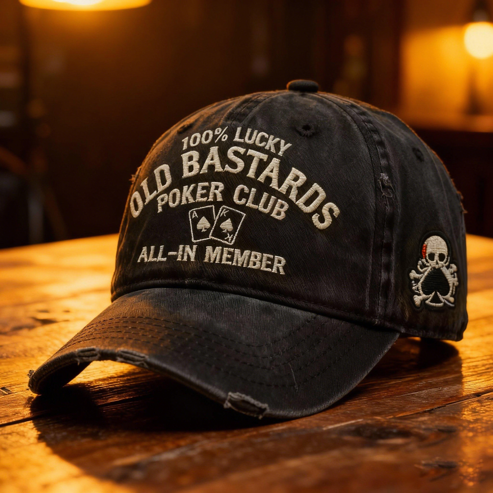 Black Friday 24H Flash Sale- OLD BASTARDS POKER CLUB HAT-For the ones who never fold.