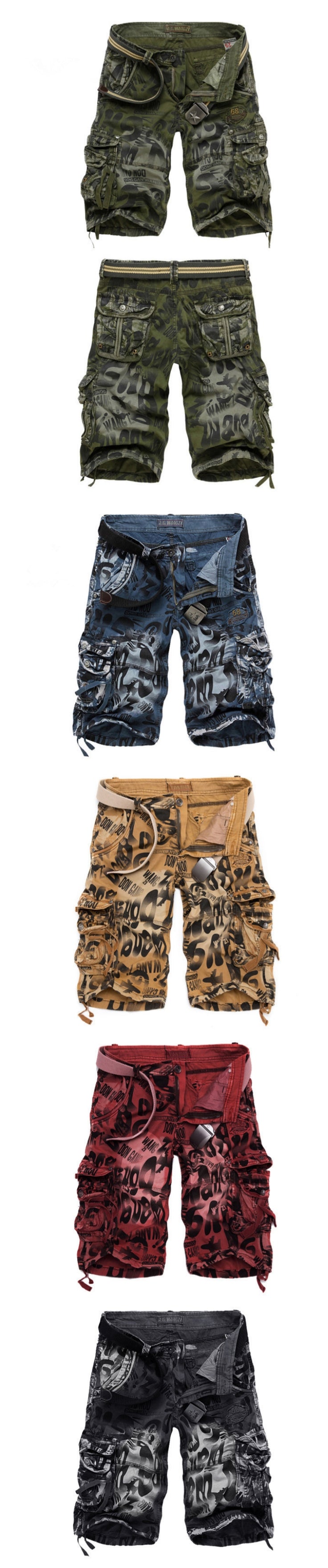 Kanoosport Men's Camouflage Cargo Shorts Size Chart