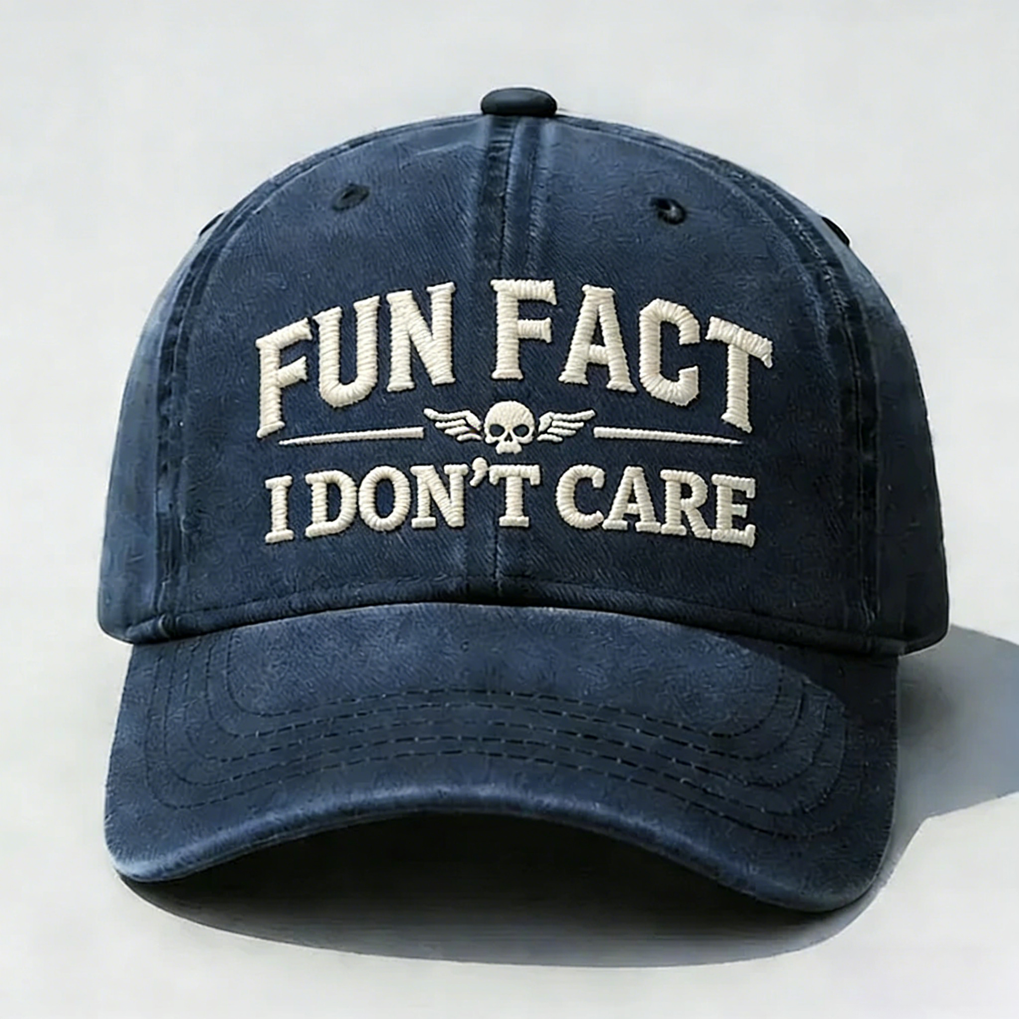 Fun Fact I Don't Care Embroidery Cap