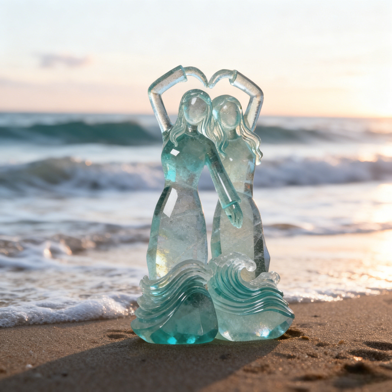 Sisters Friendship Crystal Angel Sculpture💖👭