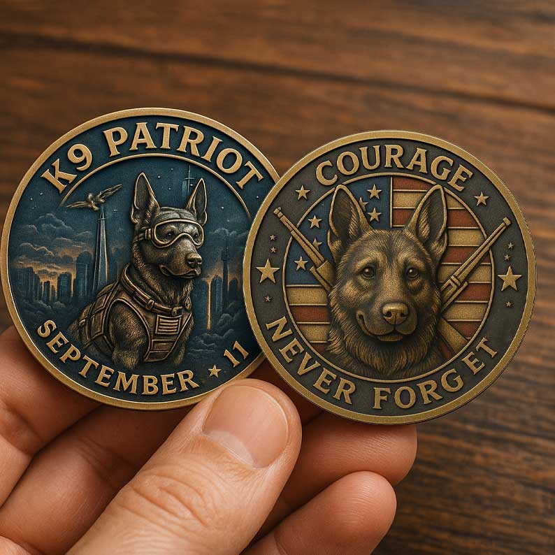K9 Patriot Challenge Coin - 9/11 Commemorative Coin