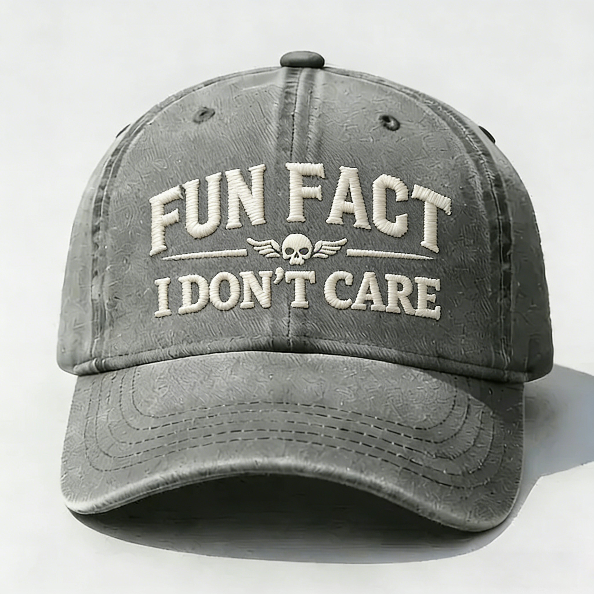 Fun Fact I Don't Care Embroidery Cap