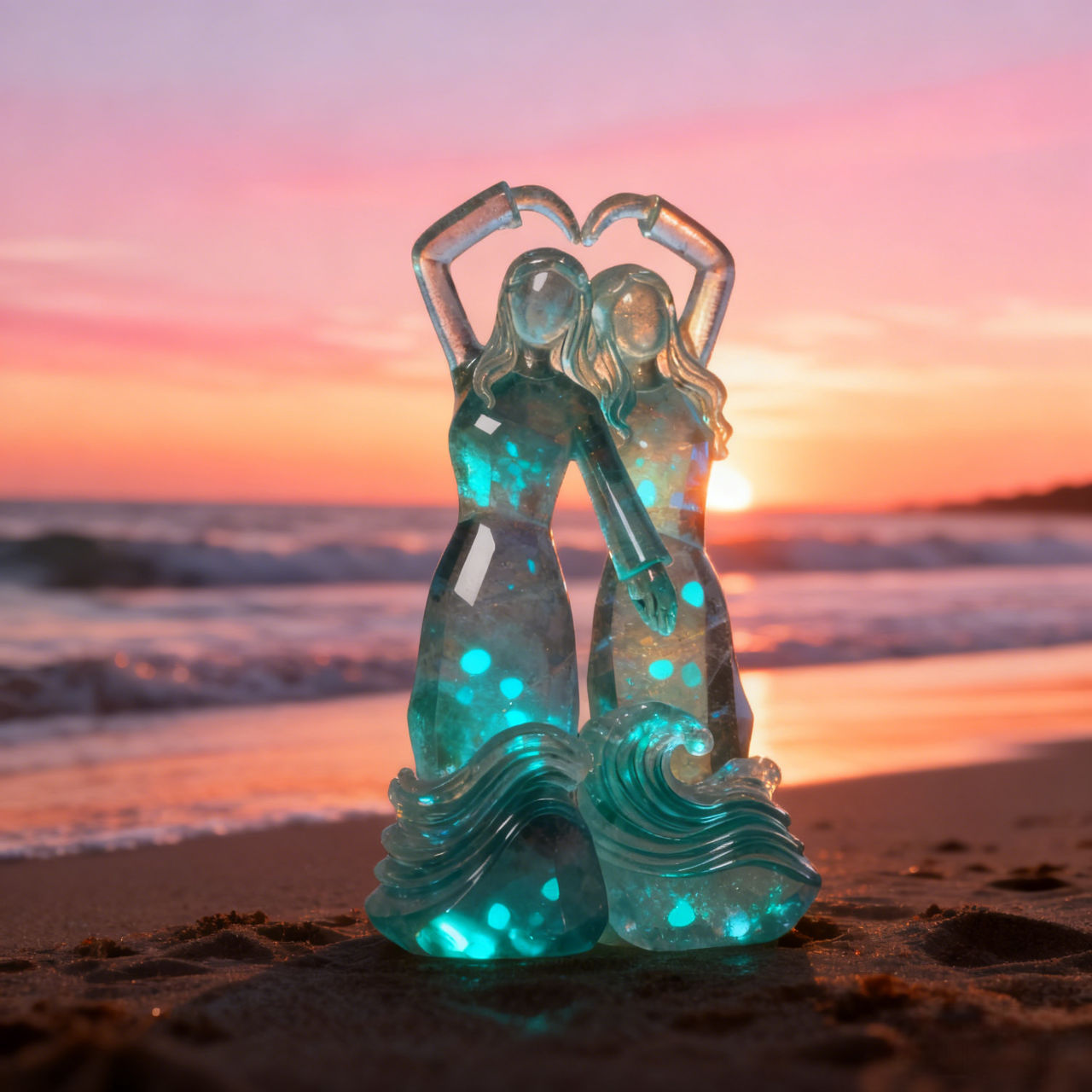 Sisters Friendship Crystal Angel Sculpture💖👭