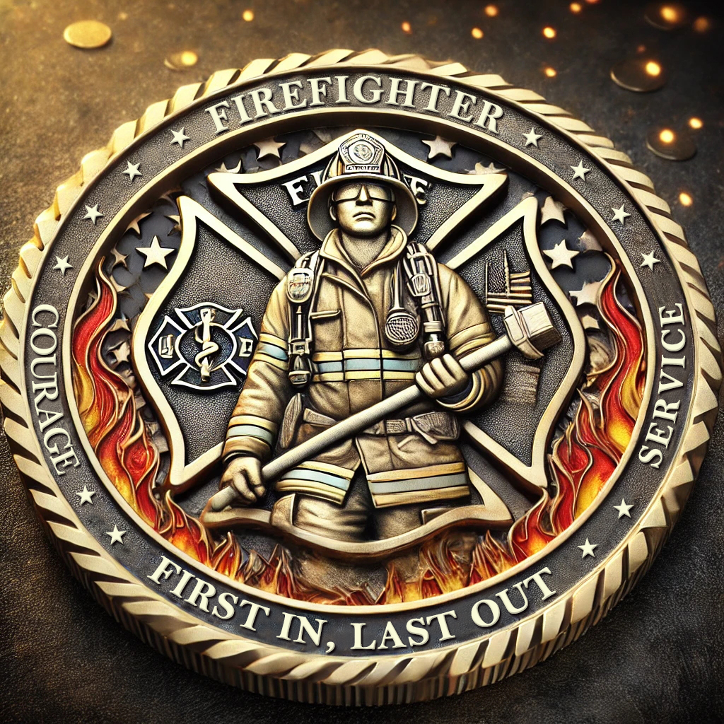 Firefighter Challenge Coin