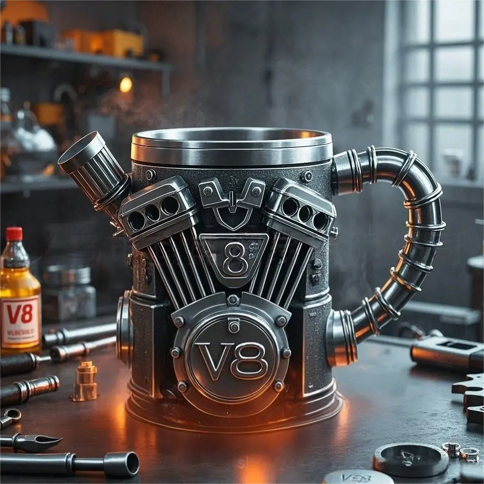 V8/V6 Engine Resin Mug