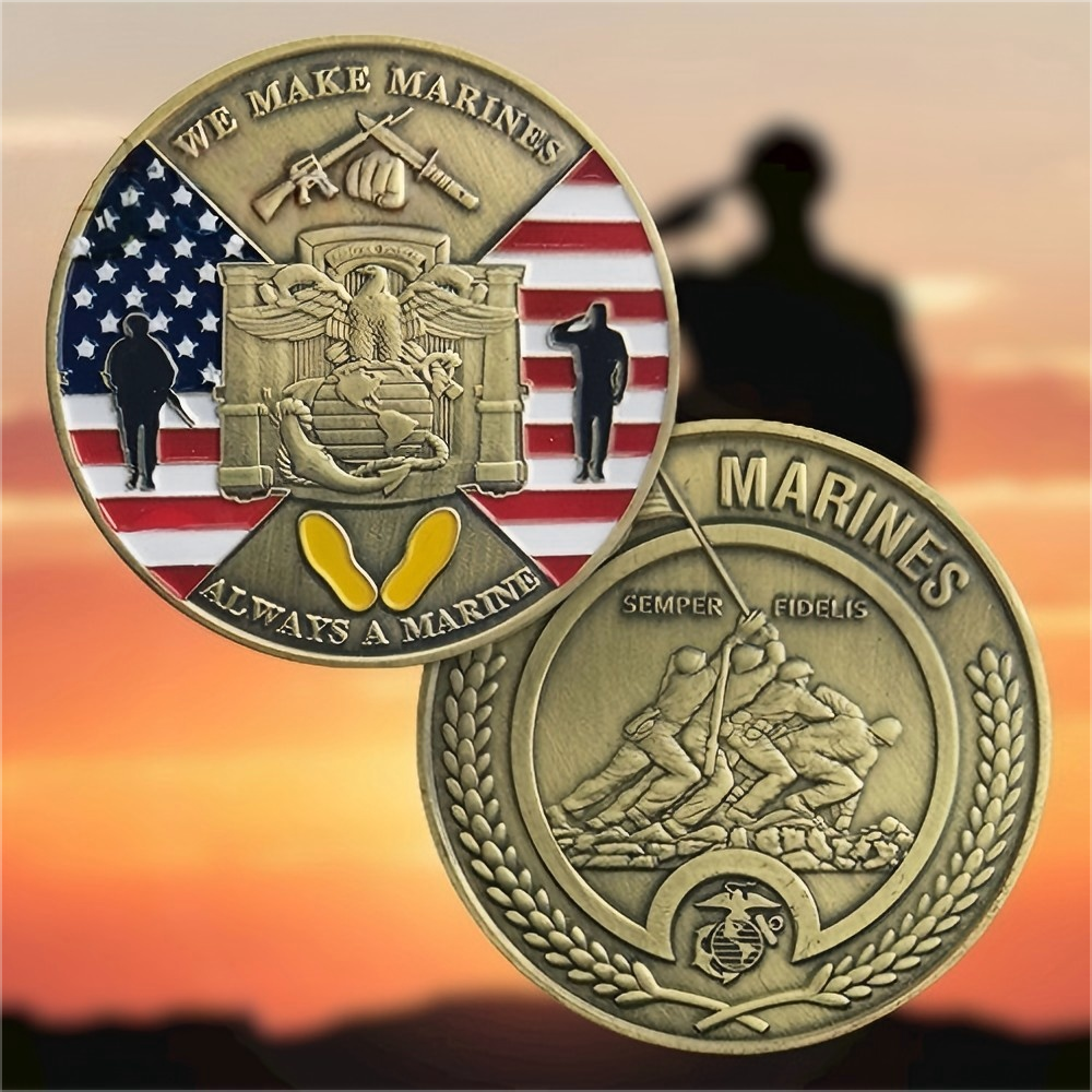 USMC Recruit Depot Iwo Jima Challenge Coin-AtSKnSK