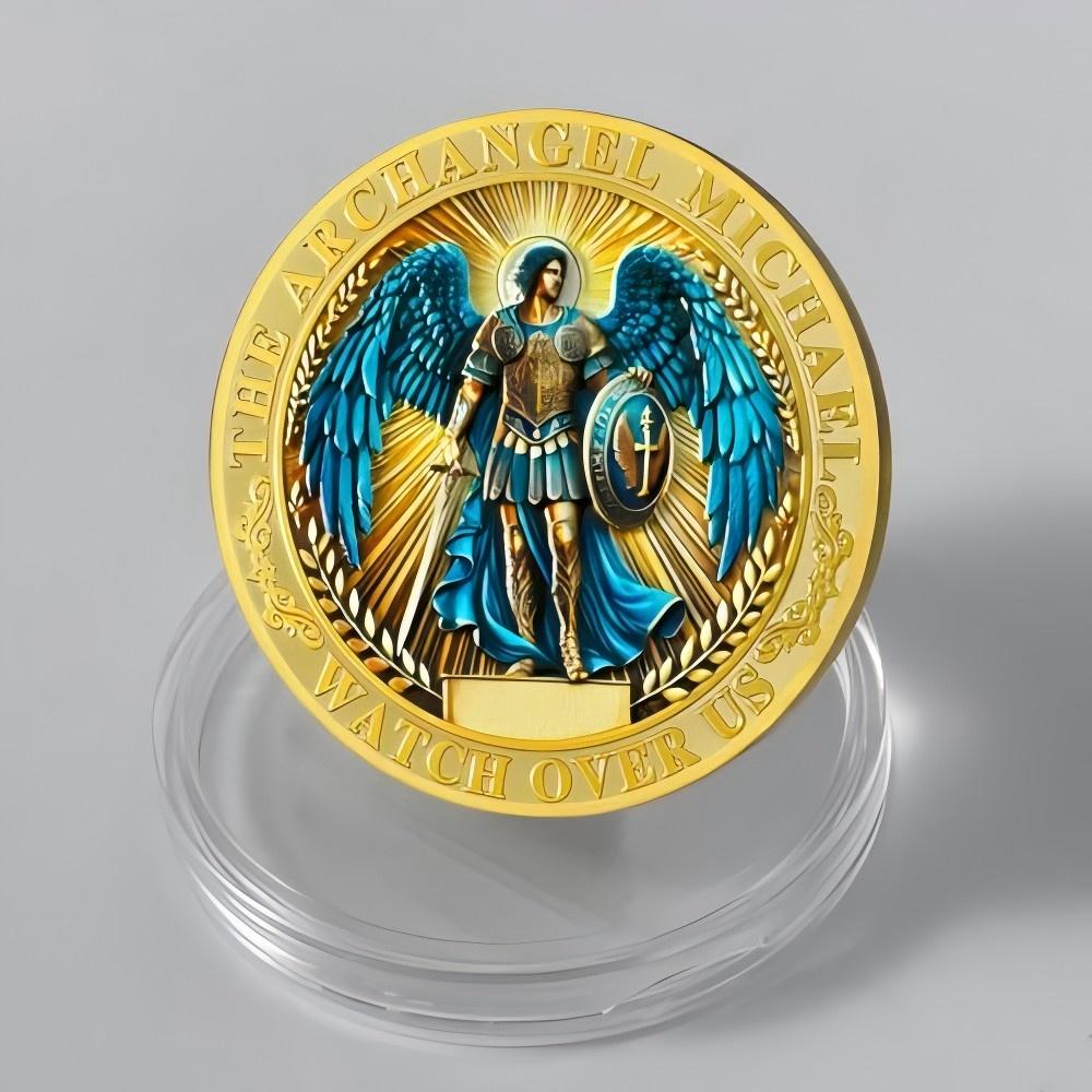 Archangel Michael Christian Challenge Coin – Psalm 91:10-11