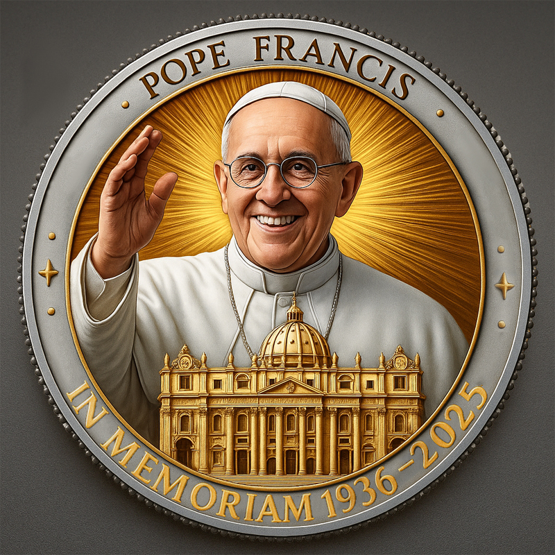 ✝️ Pope Francis Memorial Commemorative Coin