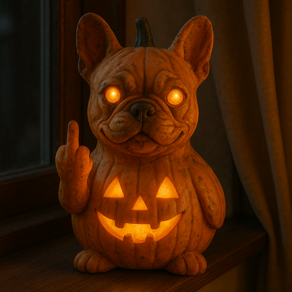 Funny Bad Dog Pumpkin Lanterns