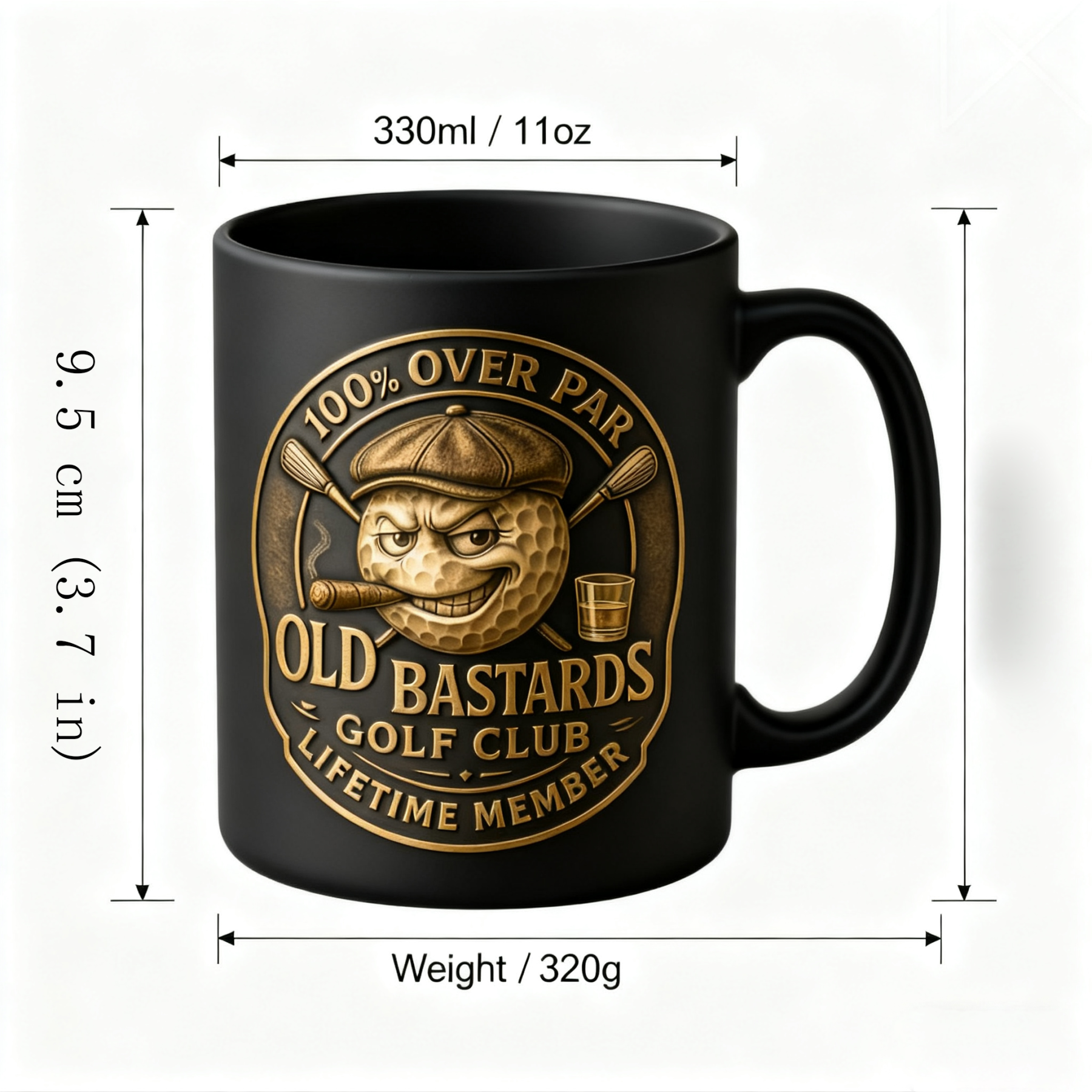 ☕ OLD BASTARDS GOLF CLUB Ceramic Mug — For the Lifetime Members of Over Par Legends 