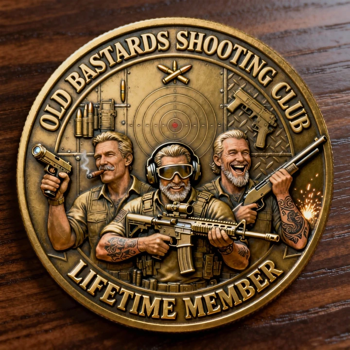 Old Bastards Shooting Club – Lifetime Member Challenge Coin