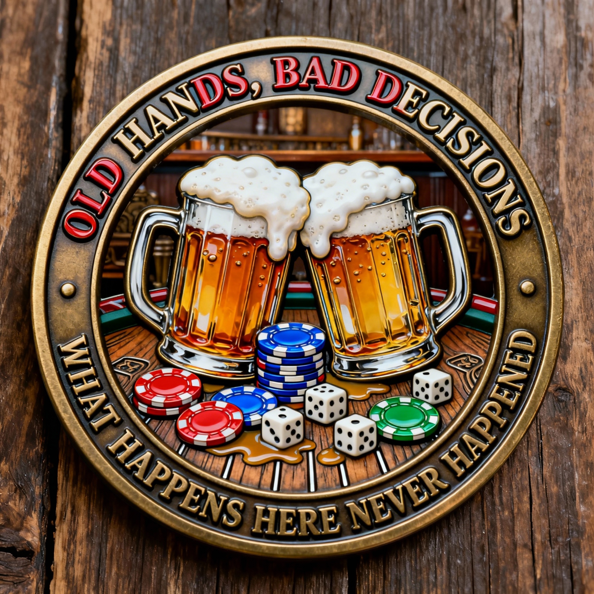⭐ OLD BASTARDS POKER CLUB™ – TABLE LEGEND CHALLENGE COIN