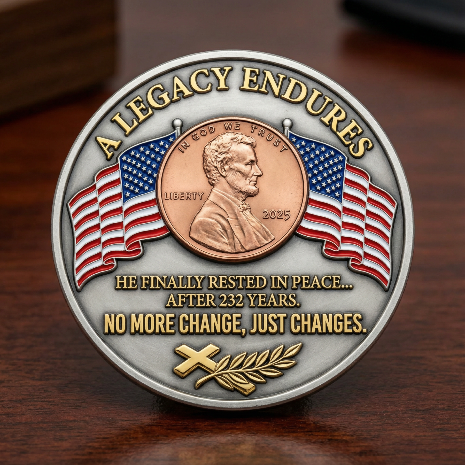 🏆Flash Sale 60% OFF - “The Last Cent – 232 Years of Service” Commemorative Coin 💰🦅