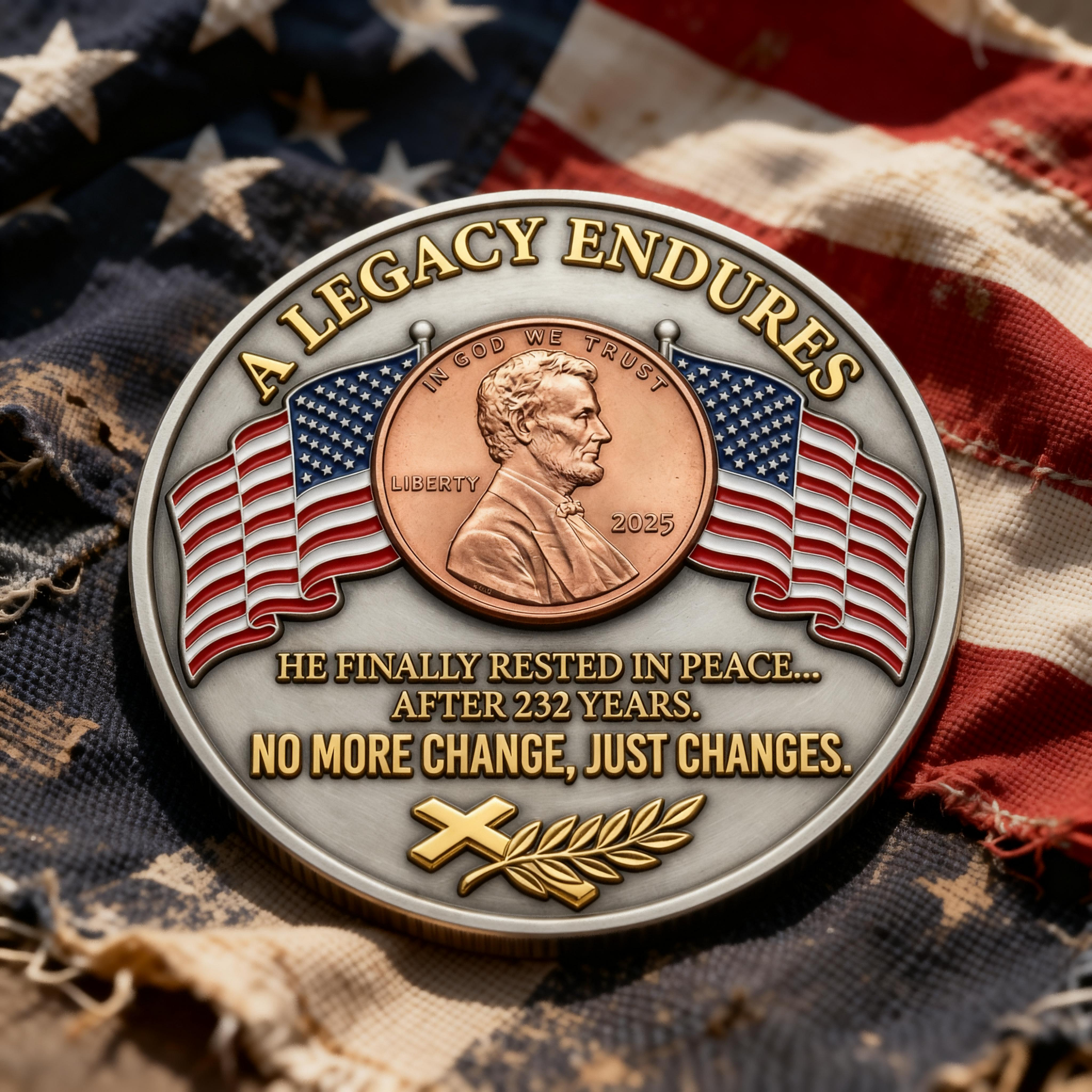 🏆Flash Sale 60% OFF - “The Last Cent – 232 Years of Service” Commemorative Coin 💰🦅