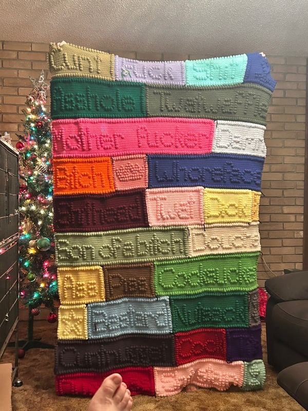 🔥Christmas 50% OFF - Handcrafted Funny Cussword blanket