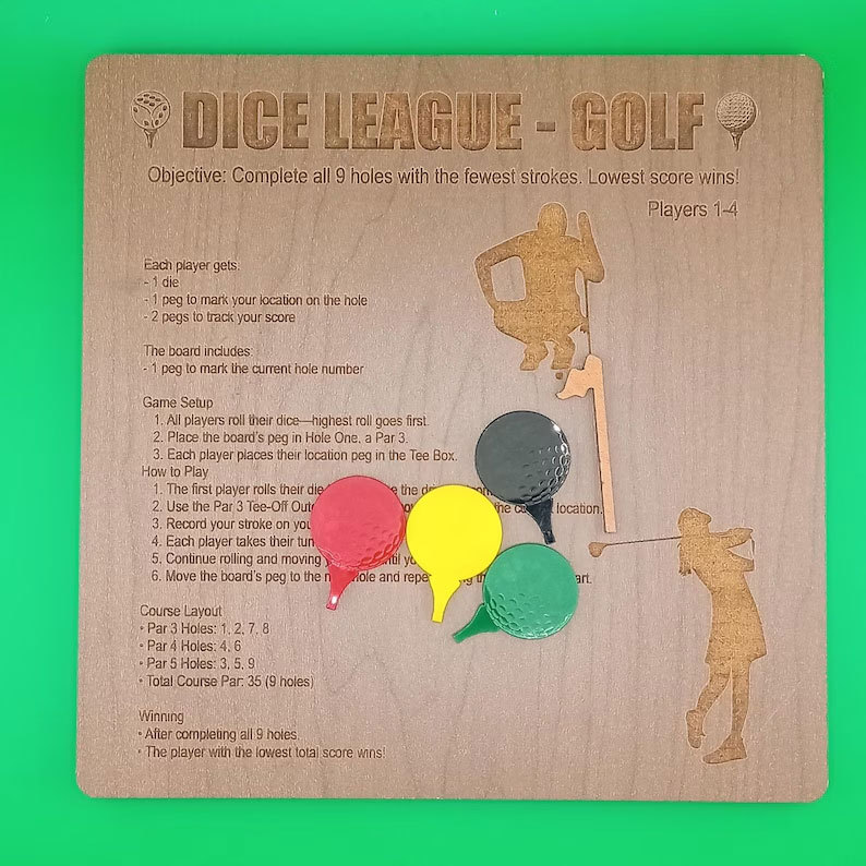 Tabletop Dice Golf Game
