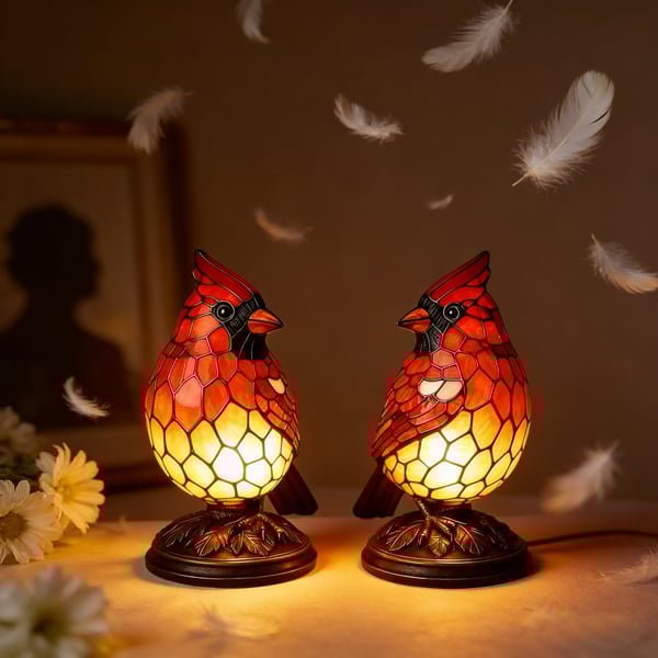  🐦Handmade Red-Clad Cult Leader Bird Statue Lamp