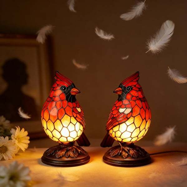  🐦Handmade Red-Clad Cult Leader Bird Statue Lamp
