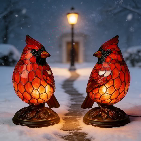  🐦Handmade Red-Clad Cult Leader Bird Statue Lamp