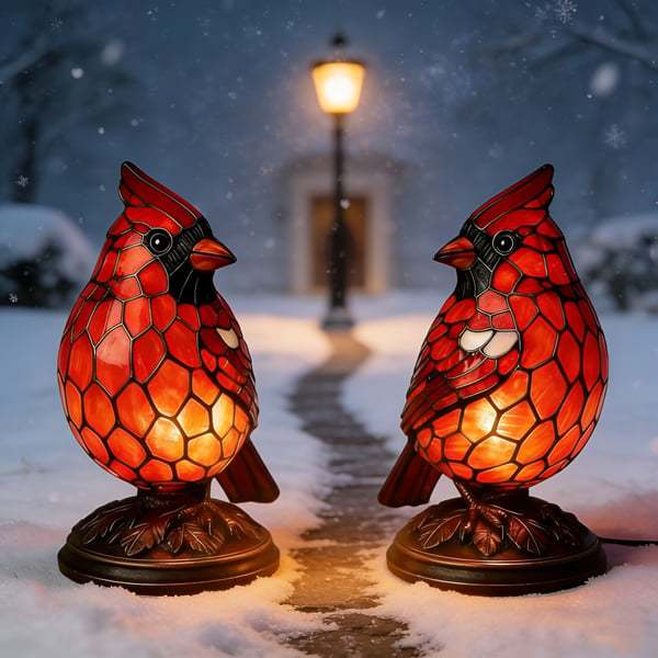  🐦Handmade Red-Clad Cult Leader Bird Statue Lamp