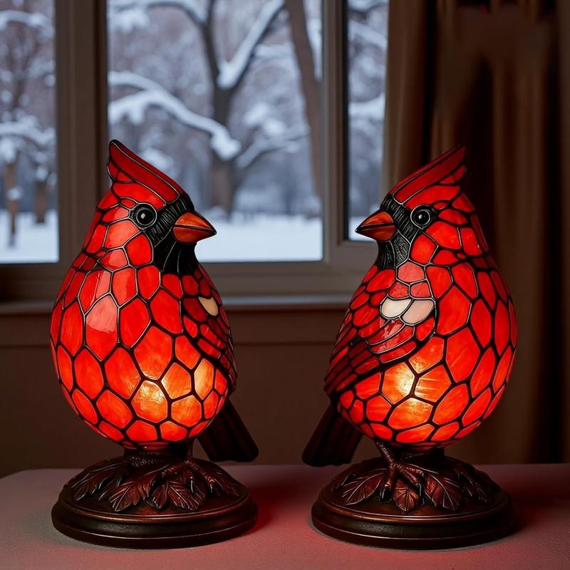  🐦Handmade Red-Clad Cult Leader Bird Statue Lamp