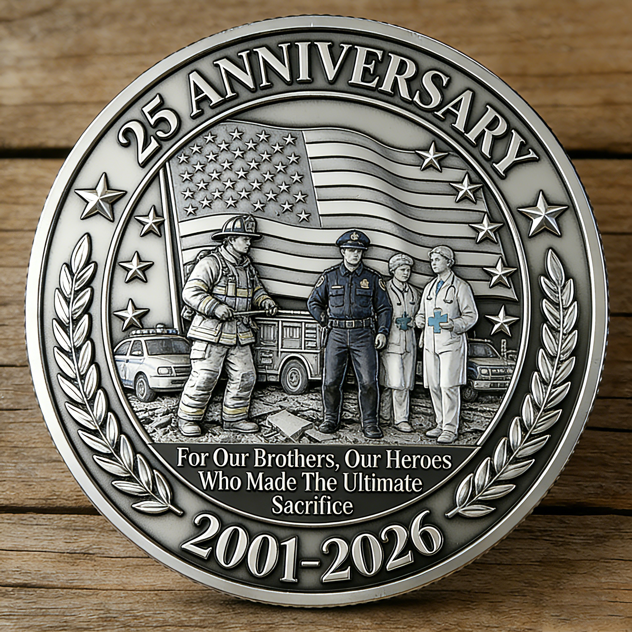 🏆New Year 60% OFF - 🚒 9/11 Memorial Collectible Coin – 25th Anniversary & Mayer Fire Department ✨