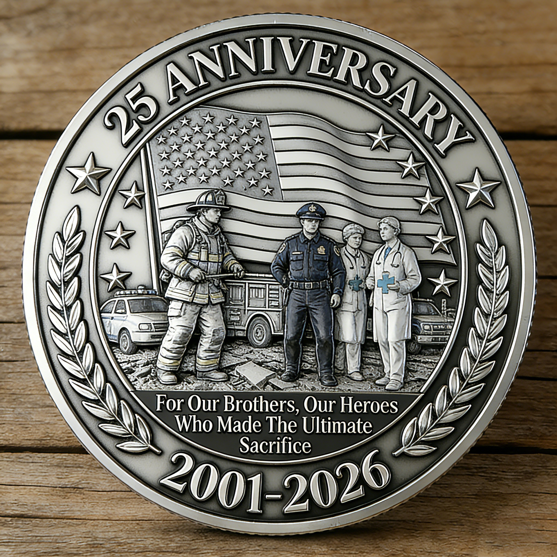 🏆New Year 60% OFF - 🚒 9/11 Memorial Collectible Coin – 25th Anniversary & Mayer Fire Department ✨