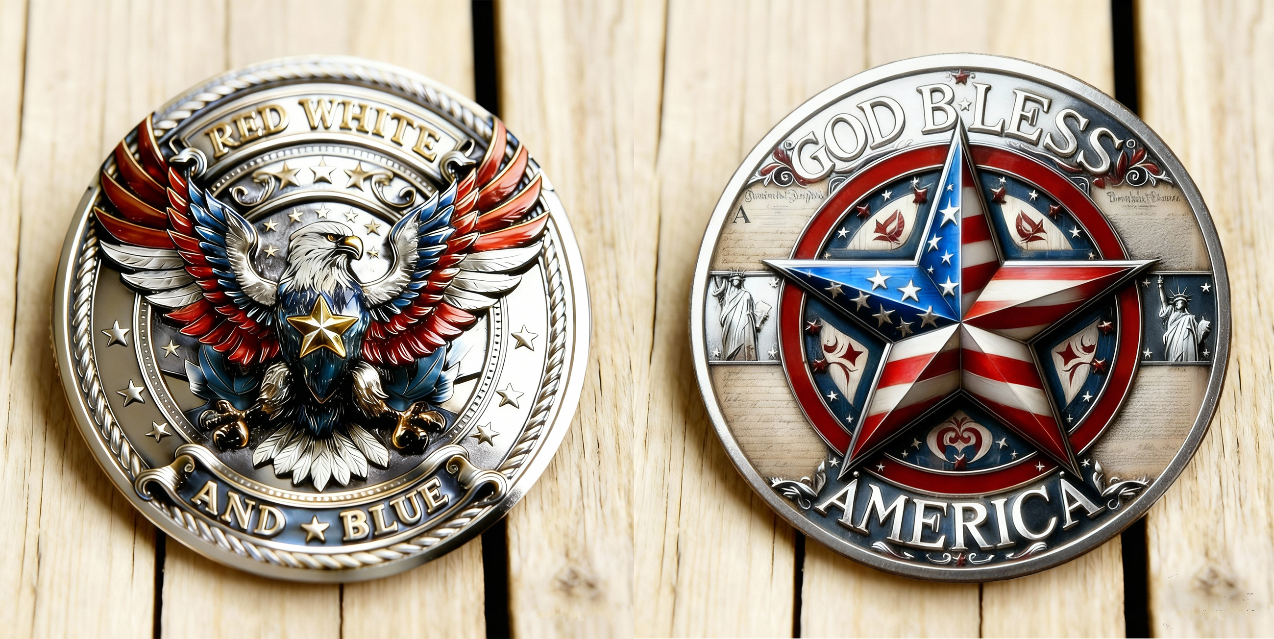 🇺🇸 Red, White & Blue – God Bless America Commemorative Coin