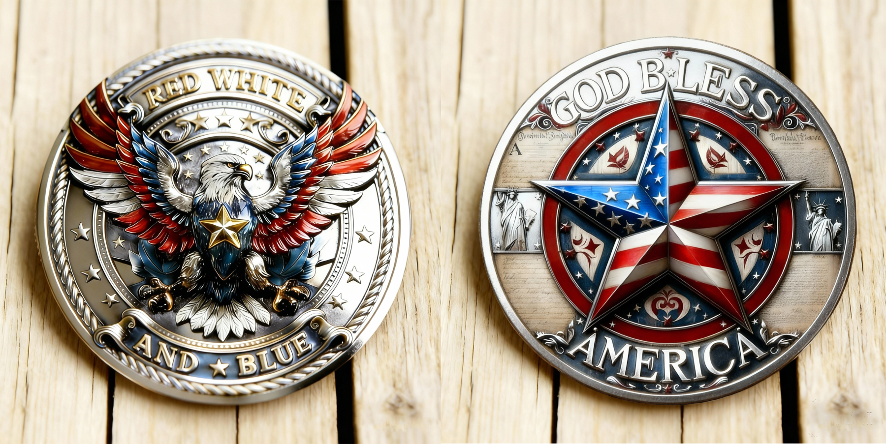 🇺🇸 Red, White & Blue – God Bless America Commemorative Coin