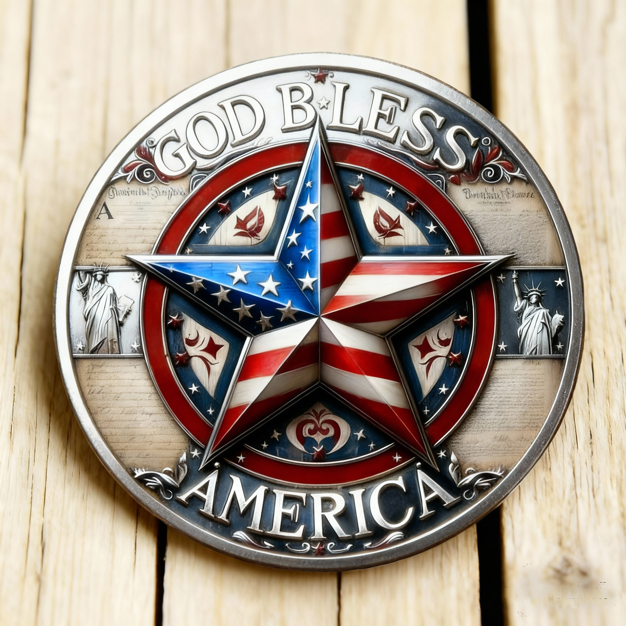 🇺🇸 Red, White & Blue – God Bless America Commemorative Coin