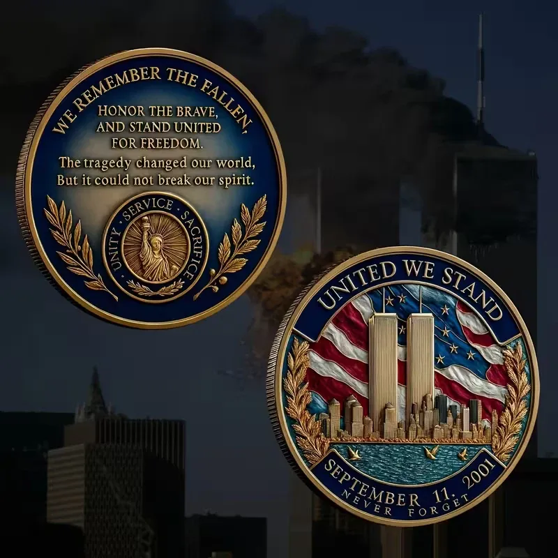 9/11 “United We Stand” Commemorative Coin – 25th Anniversary✨
